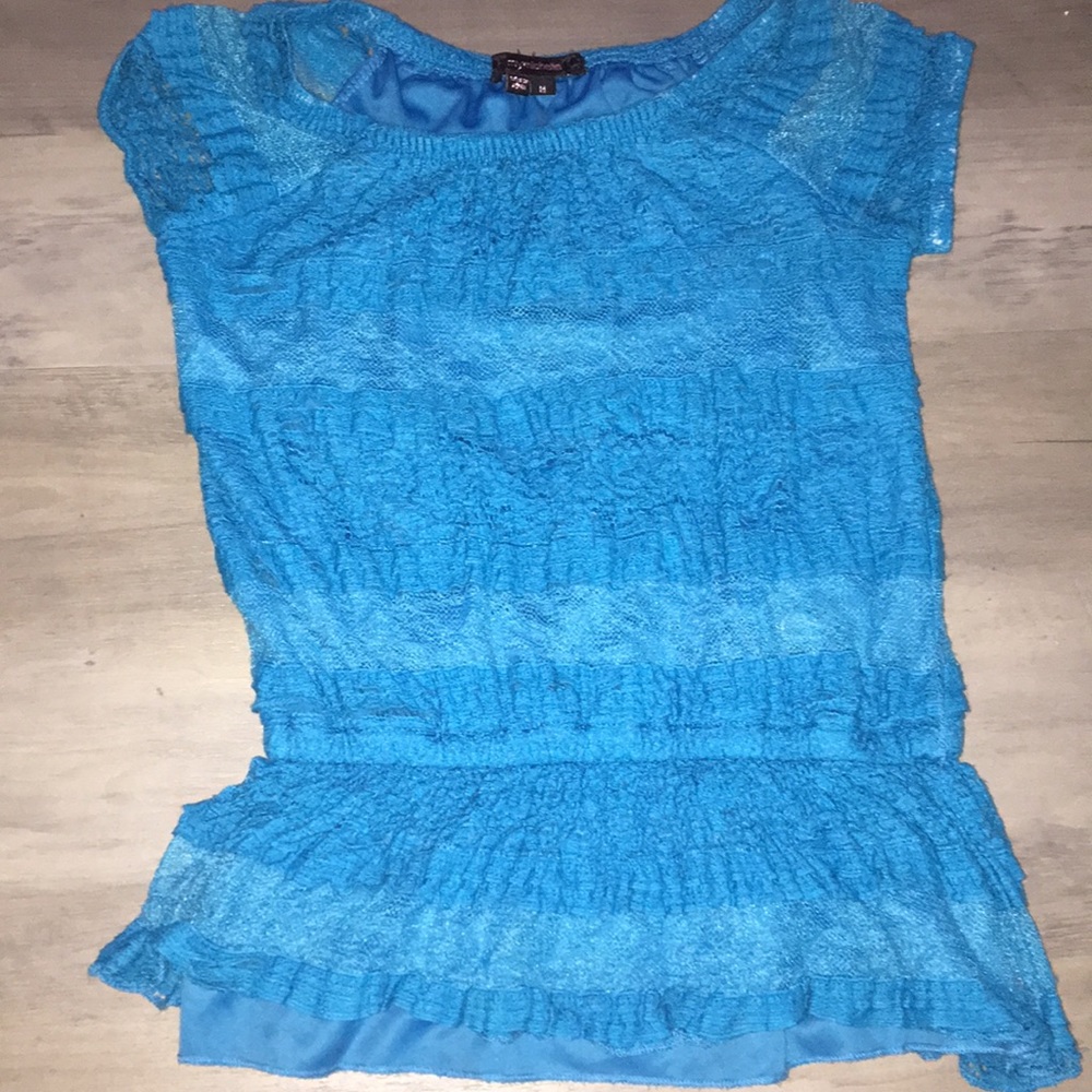 blue blouse top
